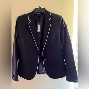 Brand new black and white Tommy Hilfiger Blazer; Size 2; black khaki material